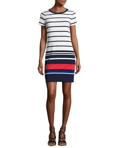 michael michael kors striped t shirt dress|Michael Kors sleeveless maxi dress.